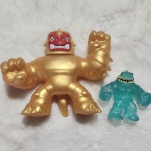 Gold and Blue Monster Action Figures -- Pre-owned .